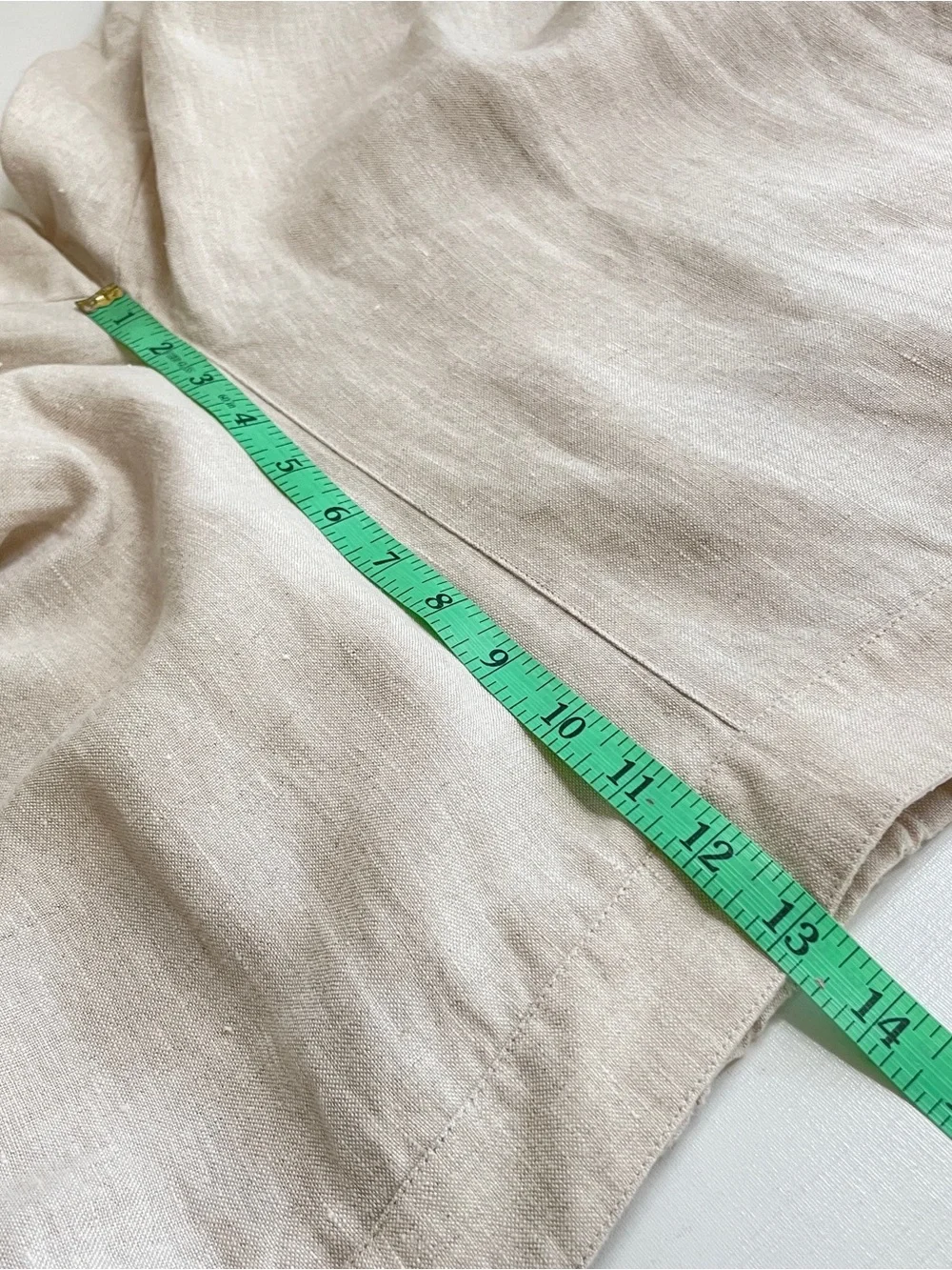Chicos Linen Ankle Pants Womens 3  XL Neutral Relaxed Minimalist Casual Coastal